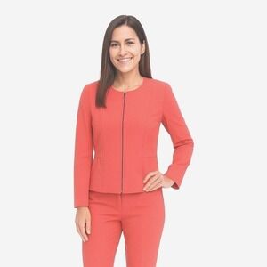 Ann Taylor LOFT Coral Blazer Jacket 10 T Career Business Modern Academia 92-06‎